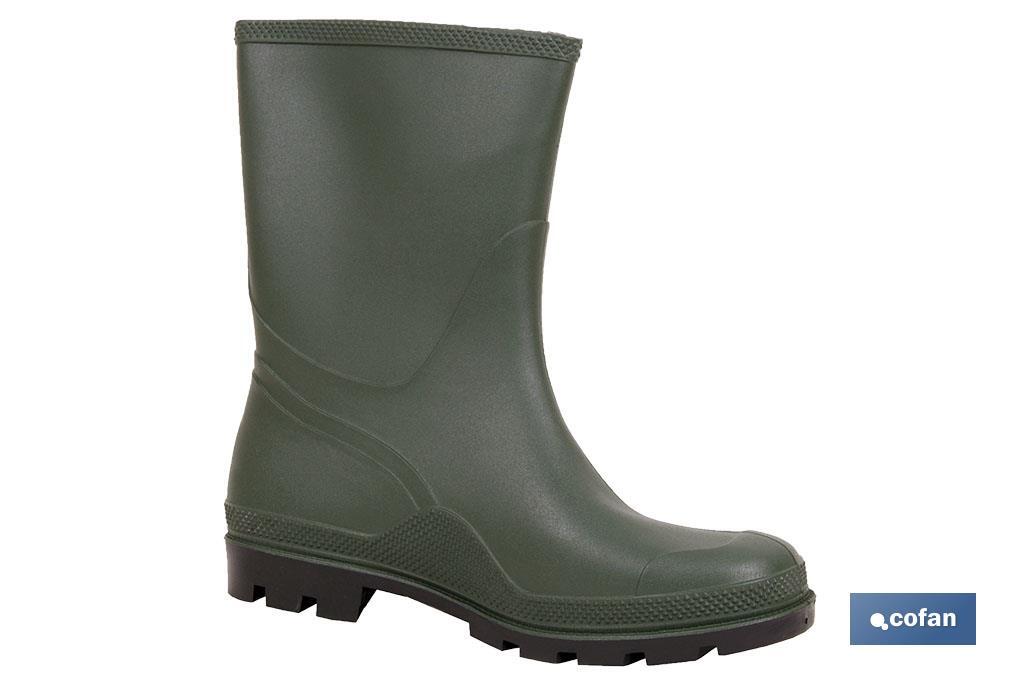 BOTA PVC VERDE MEDIA CAÑA TALLA 43