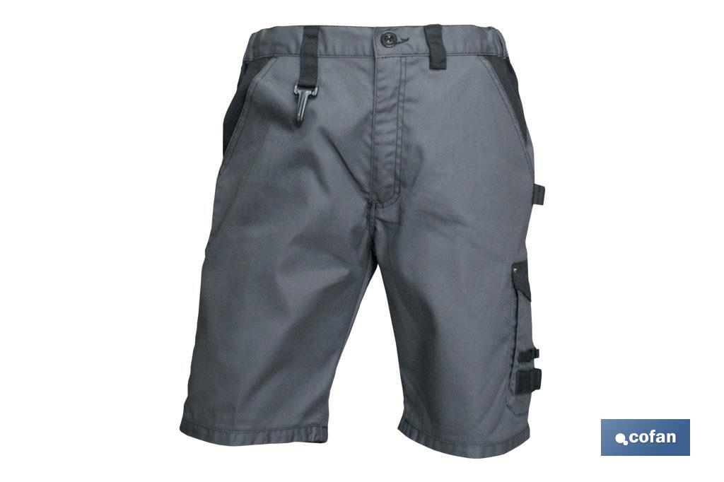 BERMUDAS DE TRABAJO POULSEN 280gms/m GRIS-NEGRO T-46