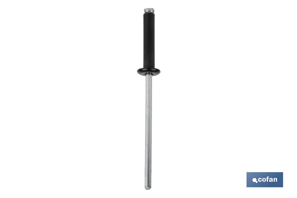 REMACHE ALUMINIO NORMAL NEGRO 3.2 X 8 MM