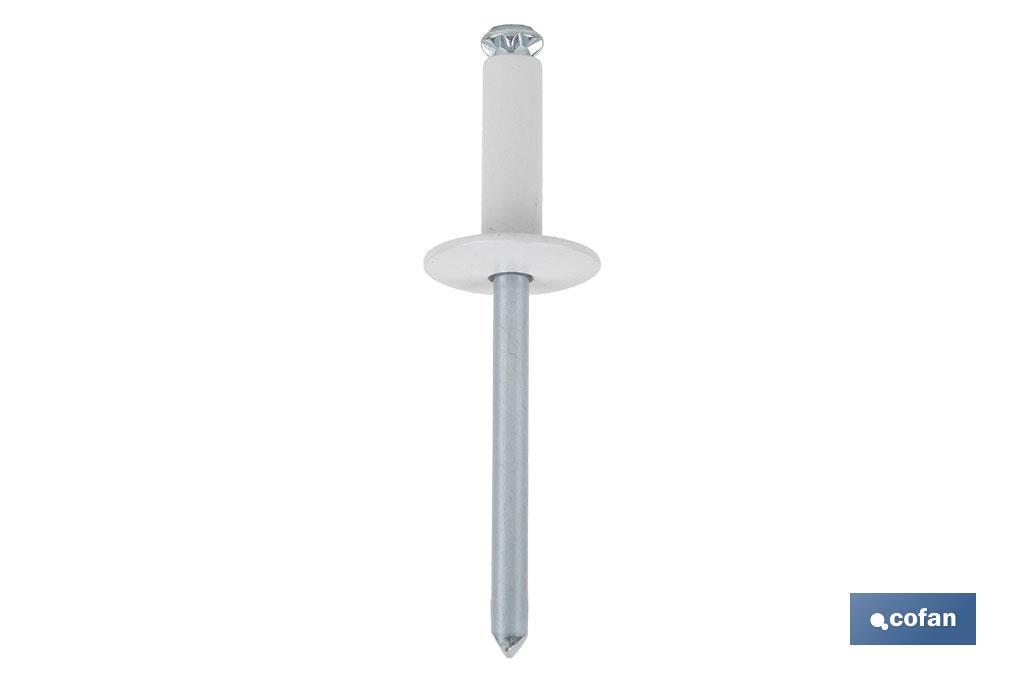 REMACHE FLOR ALA ANCHA BLANCO 4 X 16 MM