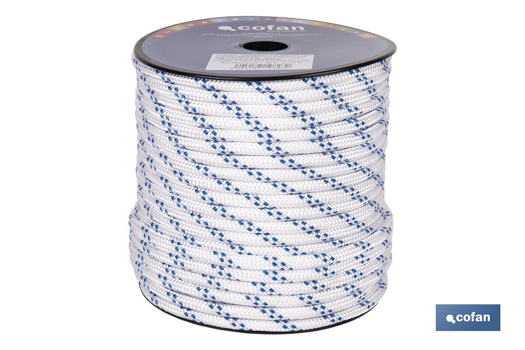 CUERDA TRENZADA POLI 8MM 50 MTS