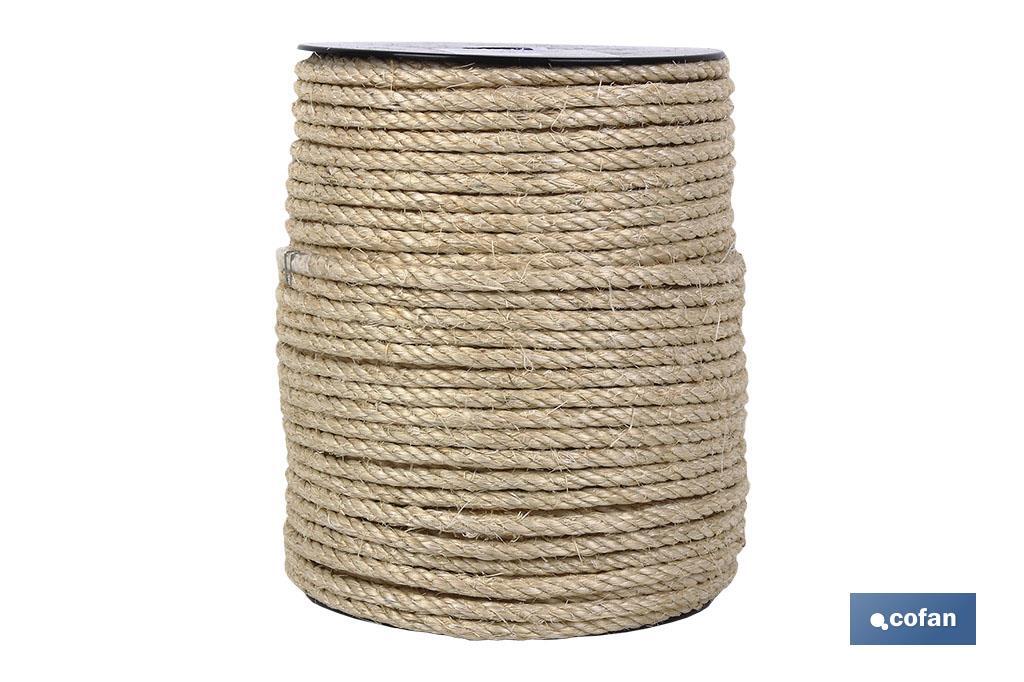 CUERDA SISAL 4 CABOS 12 MM 50 MTS NATURAL