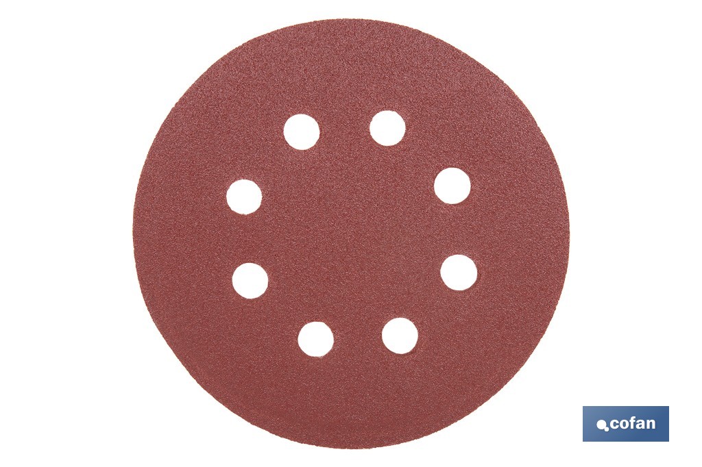 HOJA DE LIJADO LIJADORA ORBITAL 8 AGUJEROS Ø125 MM G. 120