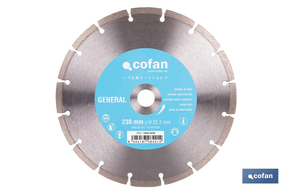 DISCO DIAM. UNIVERSAL BASICO 230 MM.