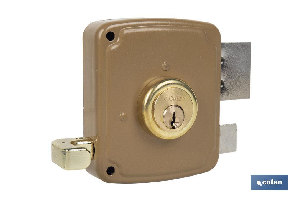 CERRADURA SOBREPONER C/CERRADERO 100mm IZQUIERDA