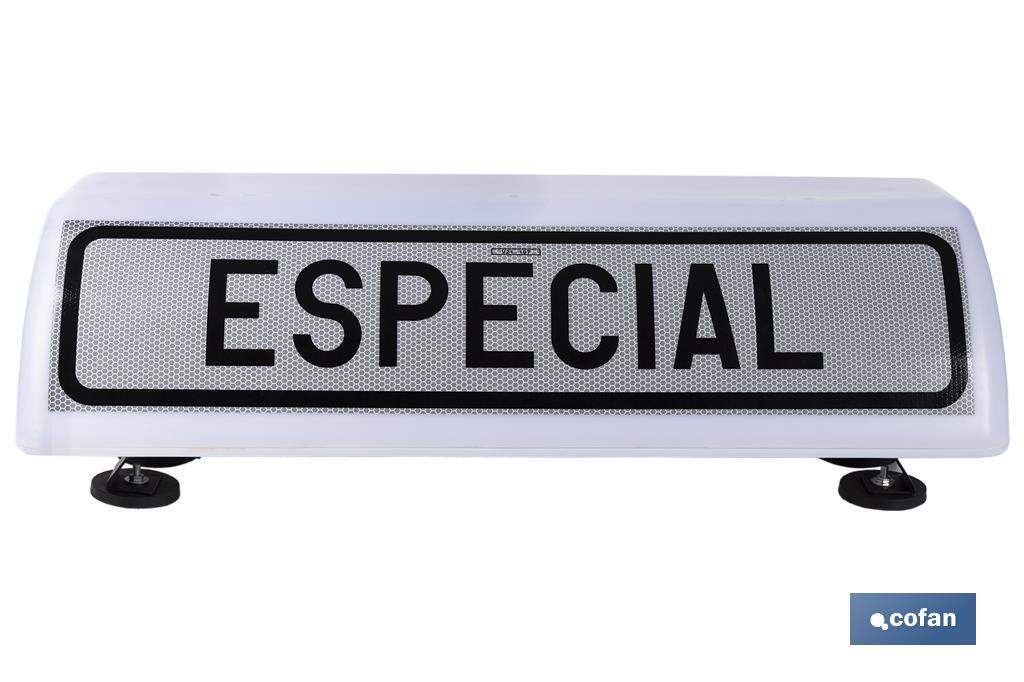 CARTEL AVISADOR ACOMP. VEH. - ESPECIAL V-21