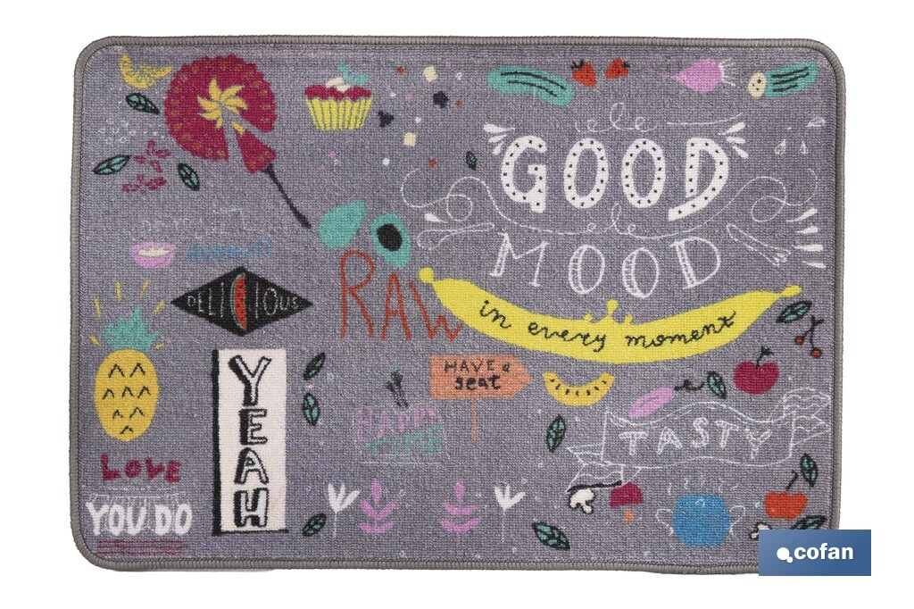 FELPUDO CON ESTAMPADO DIGITAL GOOD 50 x 70 CM