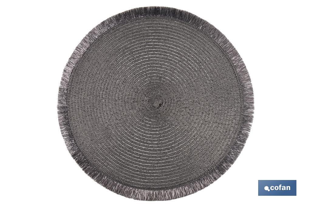 BAJOPLATO REDONDO DE COLOR PLATA MEDIDA 38 CM