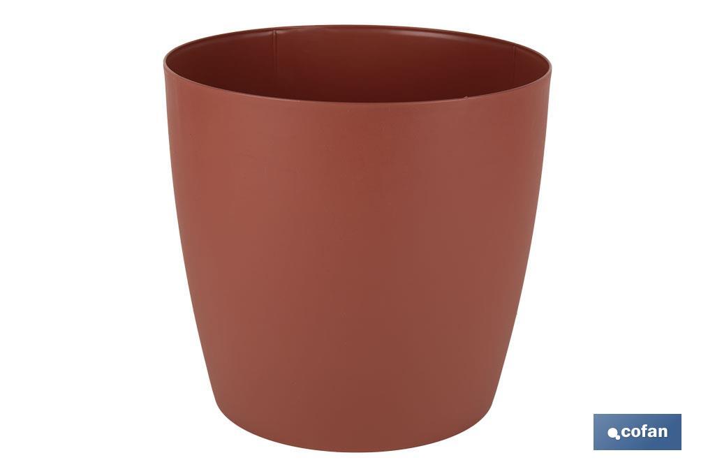 MACETA CAMELIA DE COLOR ARCILLA 14 X 13,8 CM