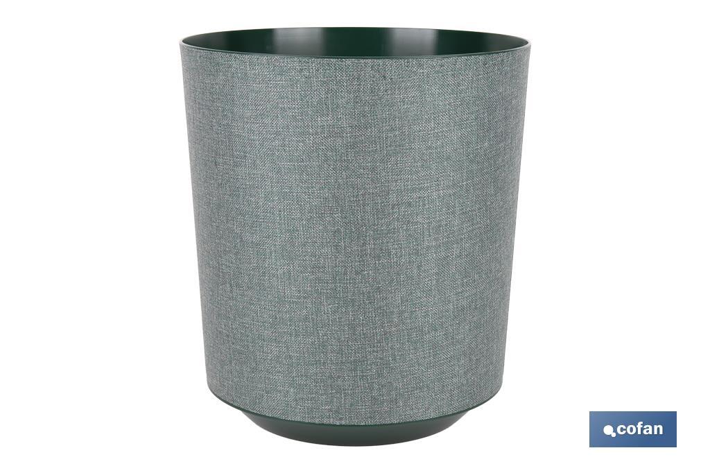 MACETA O MACETERO GAMA TEXTIL COLOR VERDE PP Ø 195 X 201 MM 4,9 L