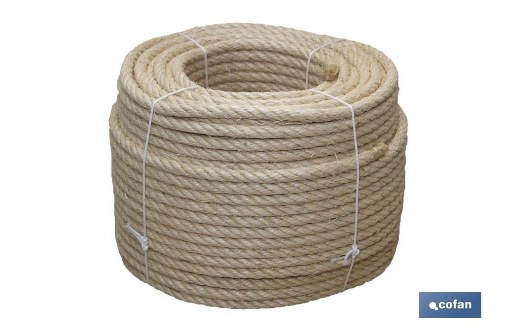 CUERDA SISAL 4 CABOS 16 MM 100 MTS NATURAL