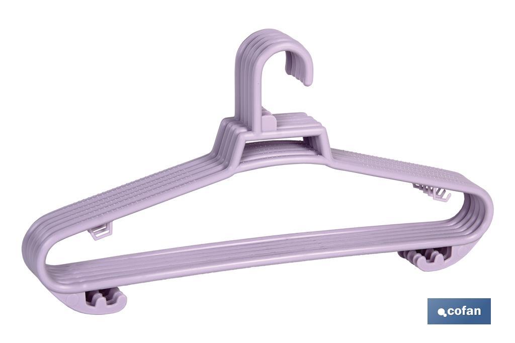 PACK DE 6 PERCHAS ROSA CLARA 38 X18 CM