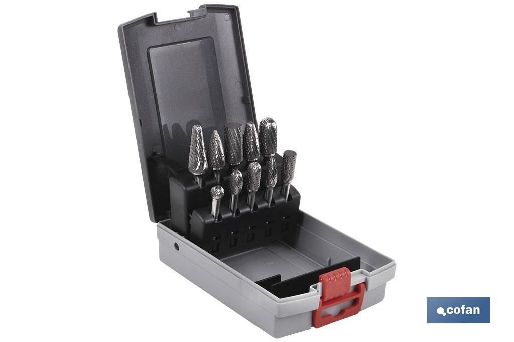 ESTUCHE FRESAS ROTATIVAS 10 UDS. ESTUCHE FRESAS ROTATIVAS 10 UDS.