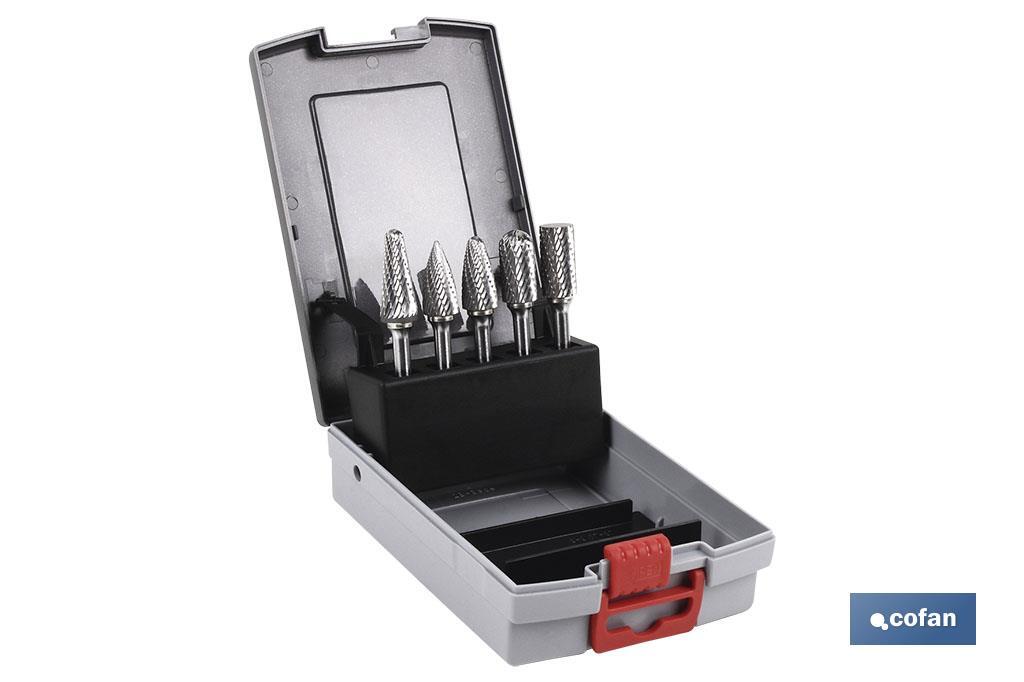 ESTUCHE FRESAS ROTATIVAS 5 UDS. ESTUCHE FRESAS ROTATIVAS 5 UDS.