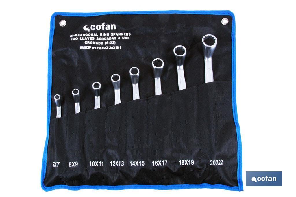 SET 8 PCS LLAVES ACODADAS DE 6-7 A 20-22 SET 8 PCS LLAVES ACODADAS DE 6-7 A 20-22