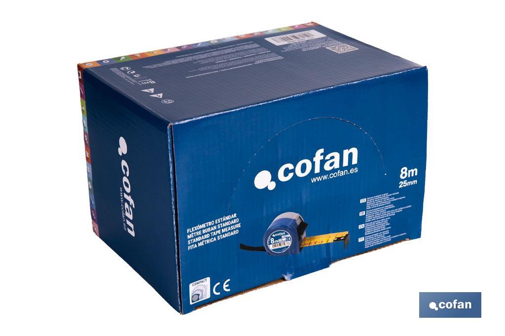 EXPOSITOR FLEXÓMETRO ESTÁNDAR 25 MM X 8 M 6 UDS.