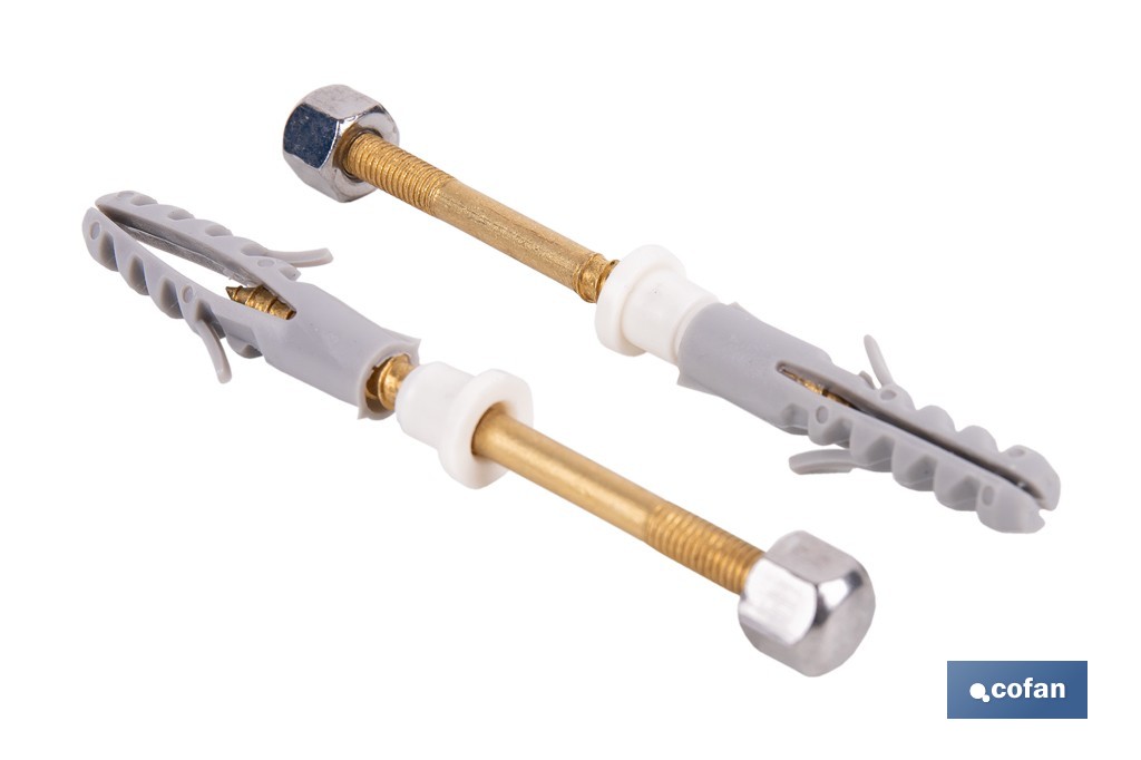 SET 2 PCS PARA SANITARIO WC 5 X 80 LATÓN