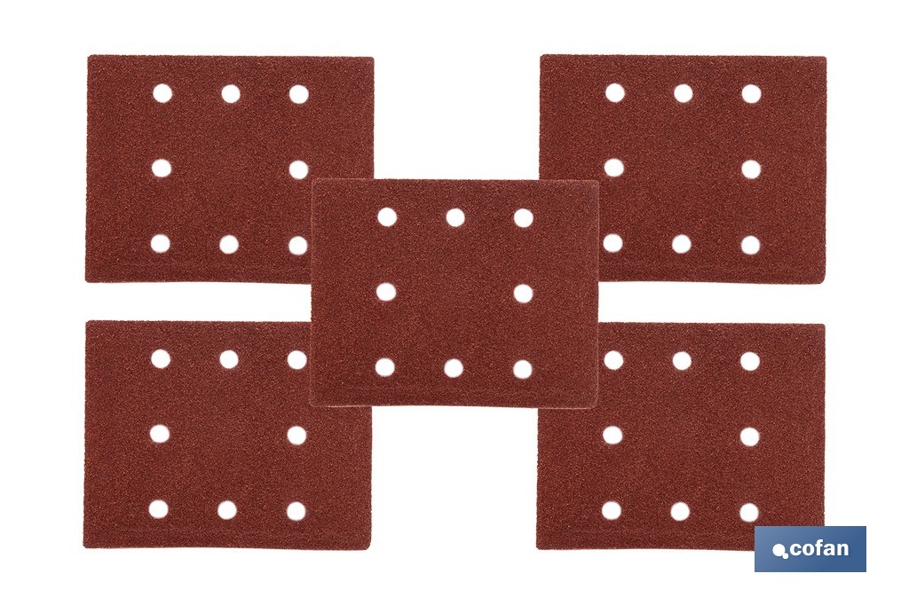 HOJA DE LIJADO LIJADORA ORBITAL 8 AGUJEROS 114 X 140 MM G 120