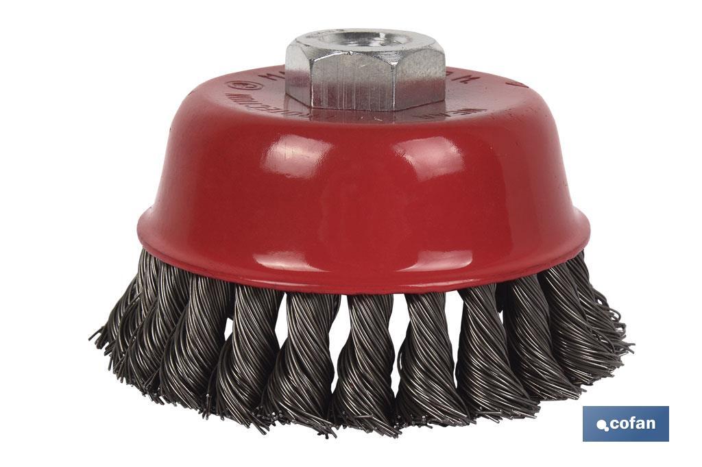 CEPILLO COPA TRENZADO M14 Ø75 ACERO 0.5mm CEPILLO COPA TRENZADO M14 Ø75 ACERO 0.5mm