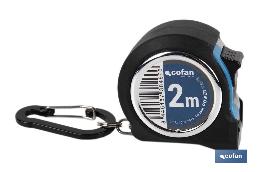 FLEXÓMETRO STANDARD + MOSQUETÓN 16 MM X 2 M