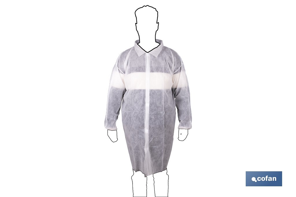 BATA BLANCA DESECHABLE DE PP TALLA ÚNICA