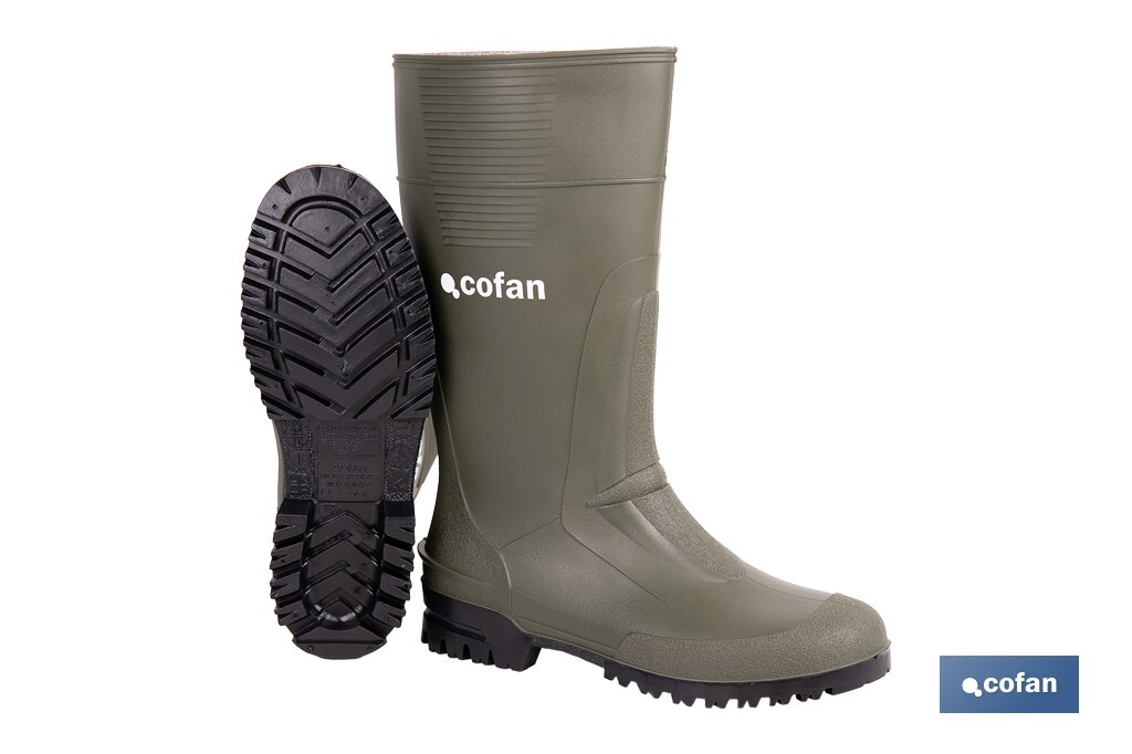 BOTA ALTA DE AGUA PVC VERDE TALLA 37