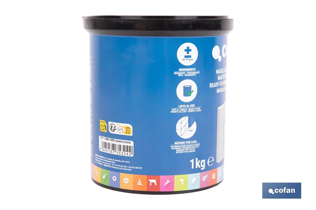 MASILLA ELÁSTICA FIBRADA PARA EXTERIOR 1 KG