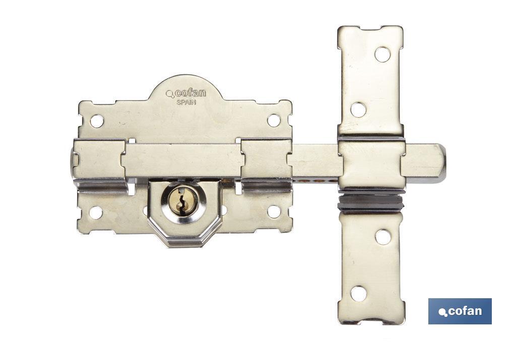 CERROJO LLAVE/LLAVE NIQUELADO L/105 - 70 mm CERROJO LLAVE/LLAVE NIQUELADO L/105 - 70 mm