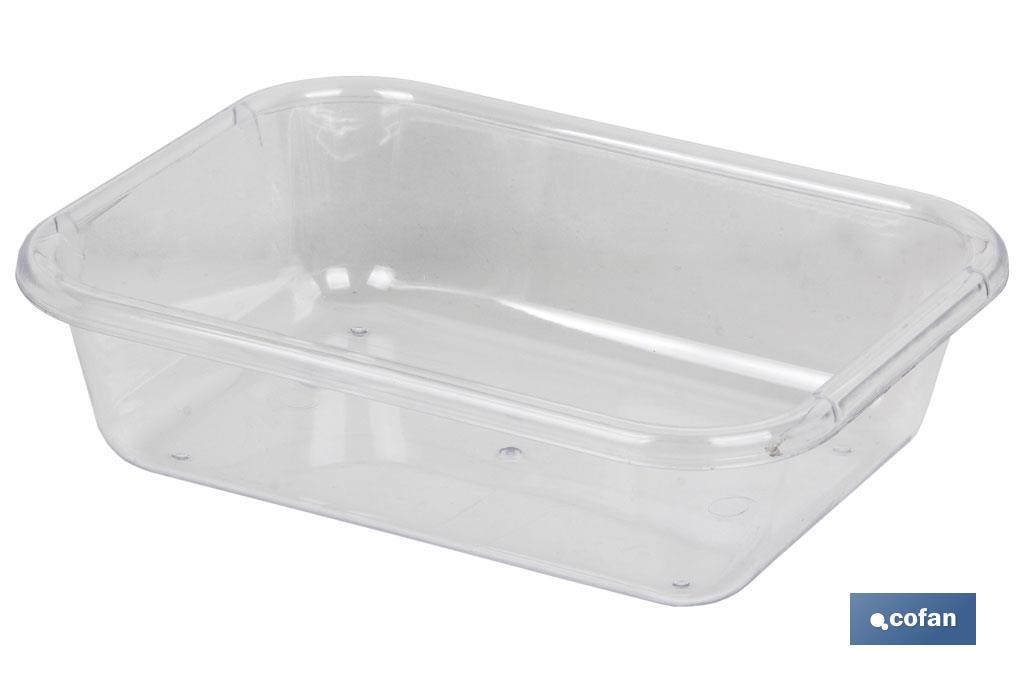 BANDEJA 18.5X14.5X5.5cm MULTIUSOS TRANSPARENTE BANDEJA 18.5X14.5X5.5cm MULTIUSOS TRANSPARENTE