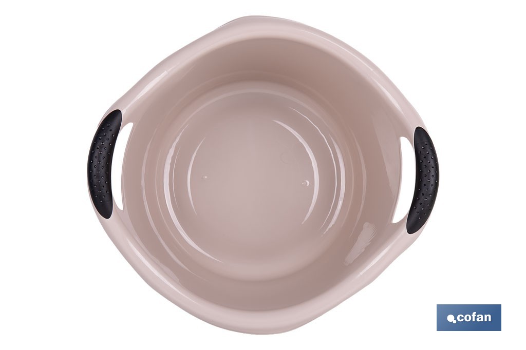 BARREÑO REDONDO  ASAS 15L BEIGE OSCURO  42X39.5X25cm