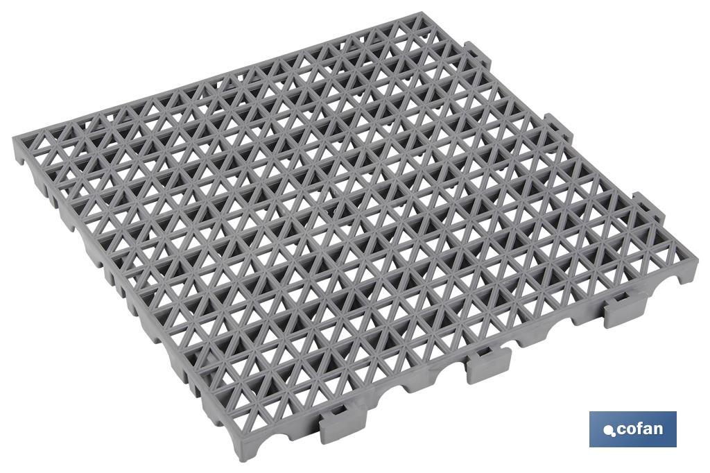 SET DE 4 UDS. LOSETA ALVEOLADA AZUL DE PVC 33 X 33 X 2 CM SET DE 4 UDS. LOSETA ALVEOLADA AZUL DE PVC 33 X 33 X 2 CM