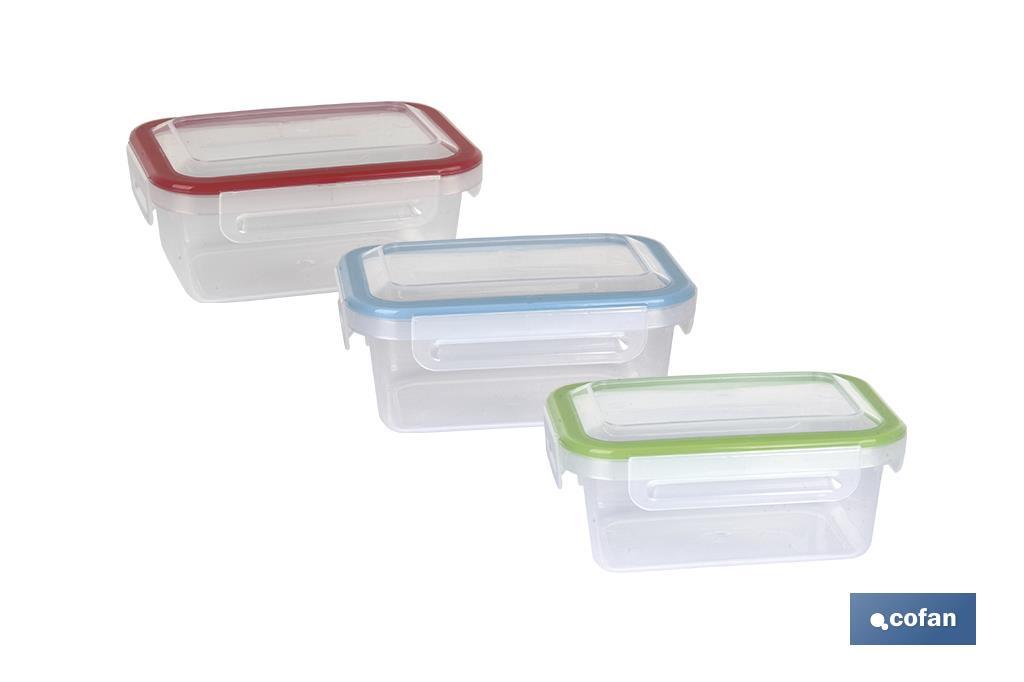 FIAMBRERA AZUL RECTANGULAR CON JUNTA BI-MATERIA MODELO YUBA 1 L FIAMBRERA AZUL RECTANGULAR CON JUNTA BI-MATERIA MODELO YUBA 1 L