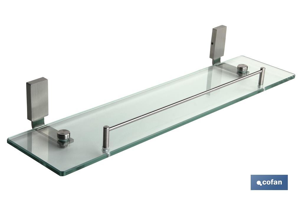ESTANTE CRISTAL+INOX 304 GAMA MADEIRA SATIN