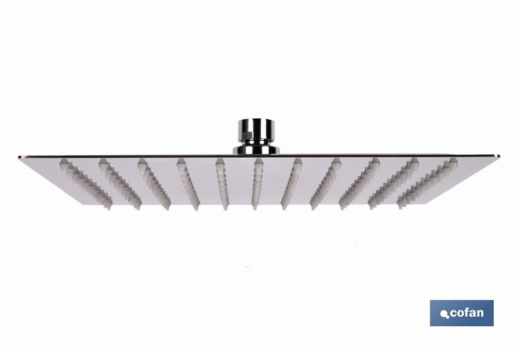 CABEZAL DE DUCHA CUADRADO EXTRAFINO DE ACERO INOXIDABLE 304 24,5 X 24,5 CM