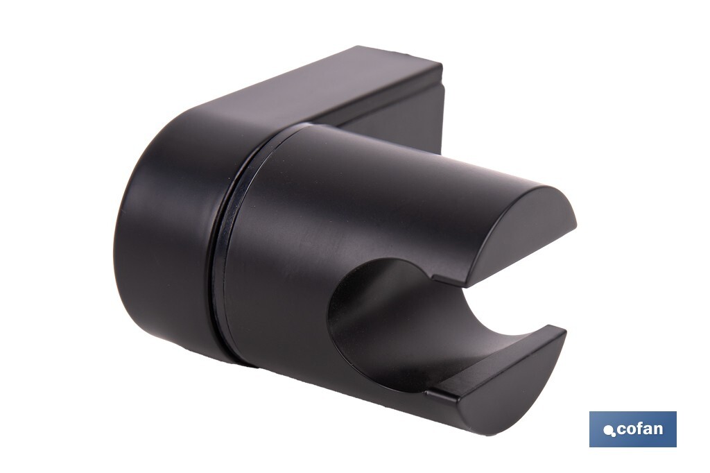 SOPORTE DE DUCHA PARA PARED COLOR NEGRO ABS