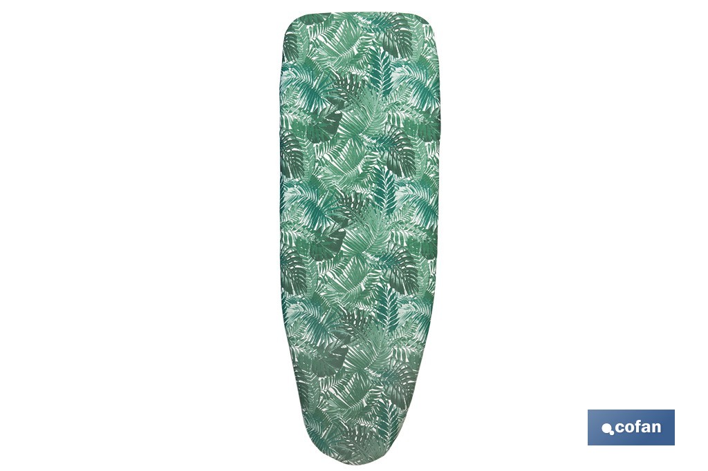 FUNDA ACOLCHADA PARA TABLA DE PLANCHAR 135 x 53 CM RAMAS VERDES