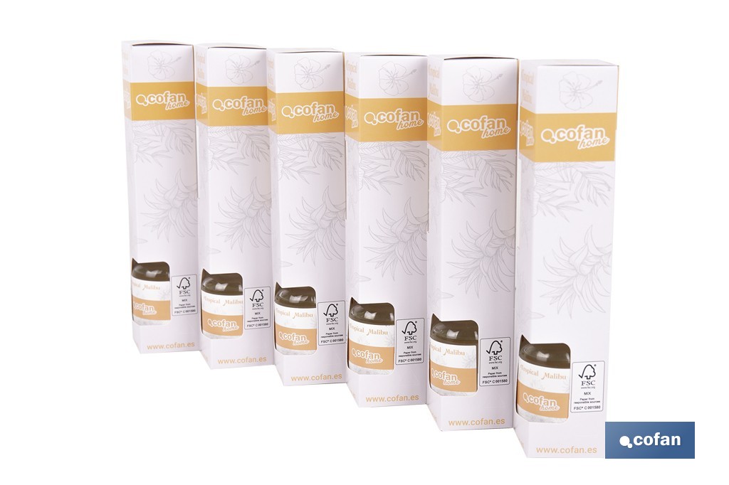 AMBIENTADOR DE VARILLAS  TROPICAL  MALIBU 50ML venta unitaria