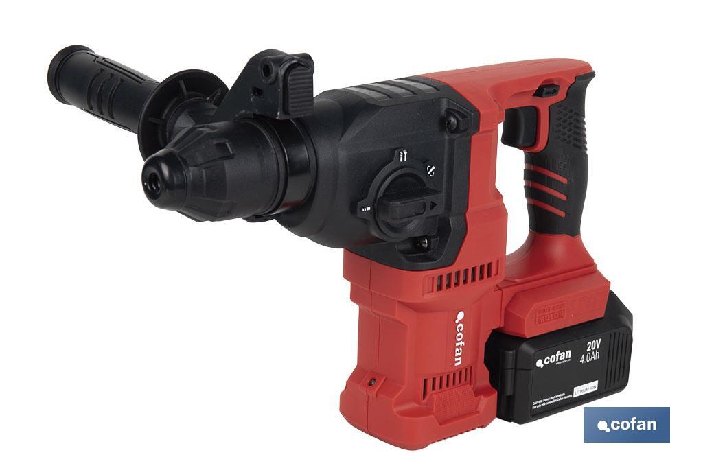 TALADRO MARTILLO PERFORADOR SDS-PLUS A BATERÍA Li-ion 20 V 1150 RPM