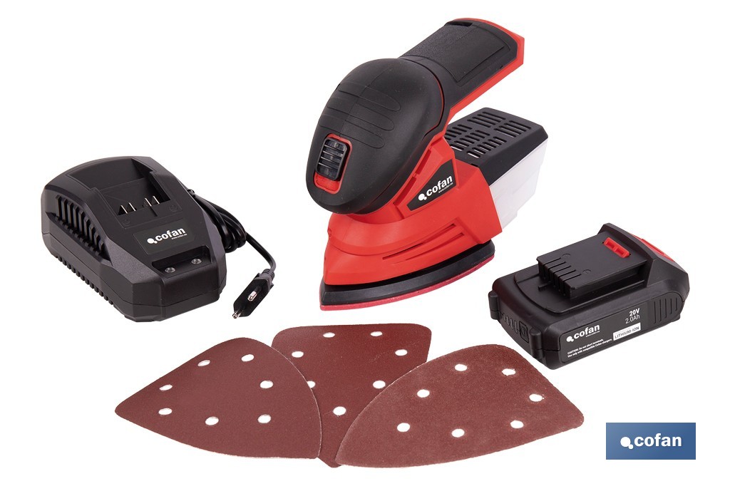 LIJADORA MOUSE A BATERÍA Li-ion 20 V 11000 RPM