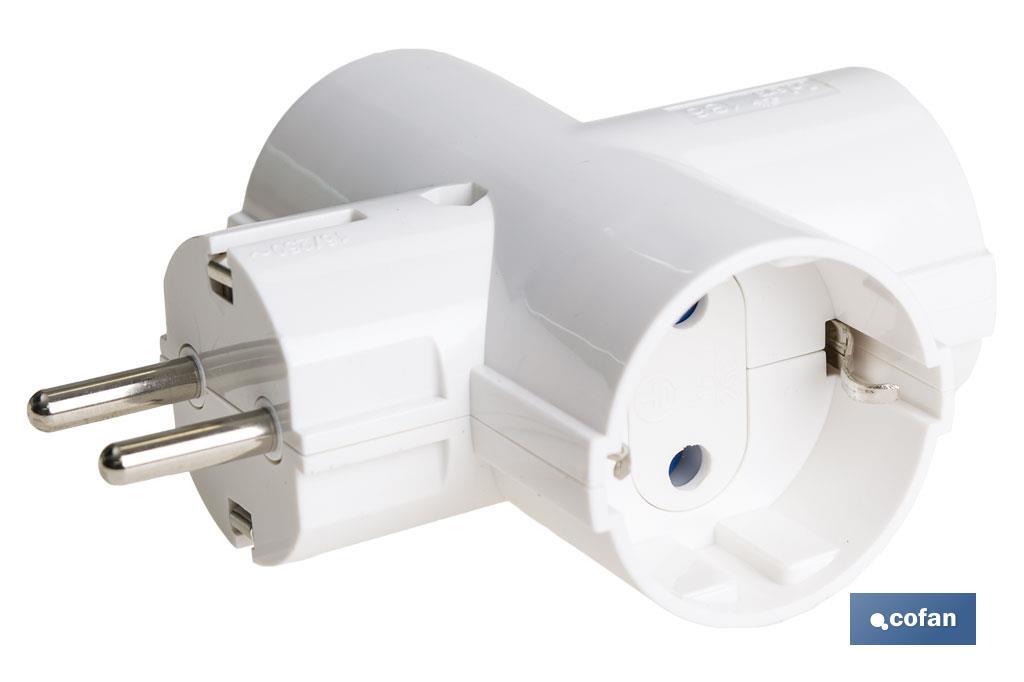 ADAPTADOR SCHUKO 3 VIAS (16A-250V) ADAPTADOR SCHUKO 3 VIAS (16A-250V)