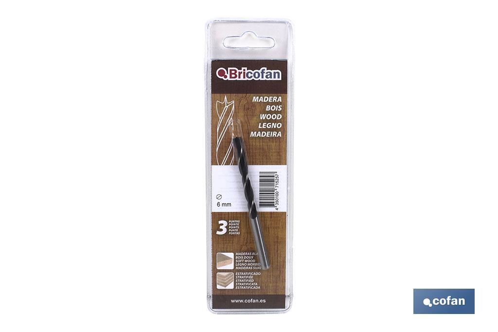 BL 1 UDS BROCA 3 PUNTAS BRICOFAN 7 mm BL 1 UDS BROCA 3 PUNTAS BRICOFAN 7 mm