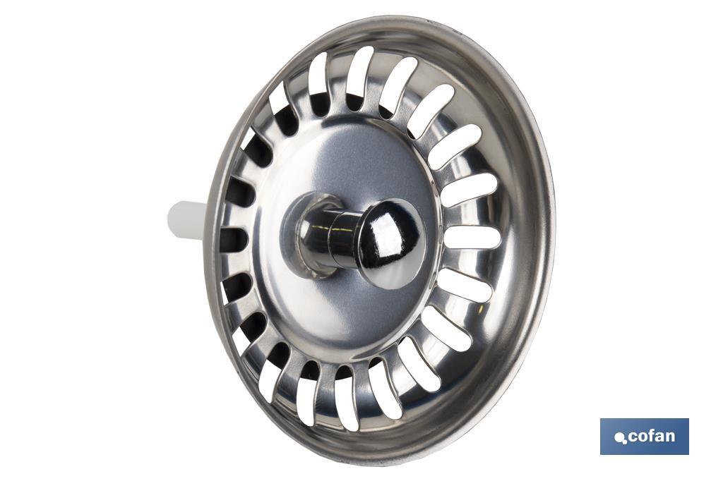 REJILLA FILTRO CESTA DESAGÜE PASADOR PLASTICO Ø80 MM