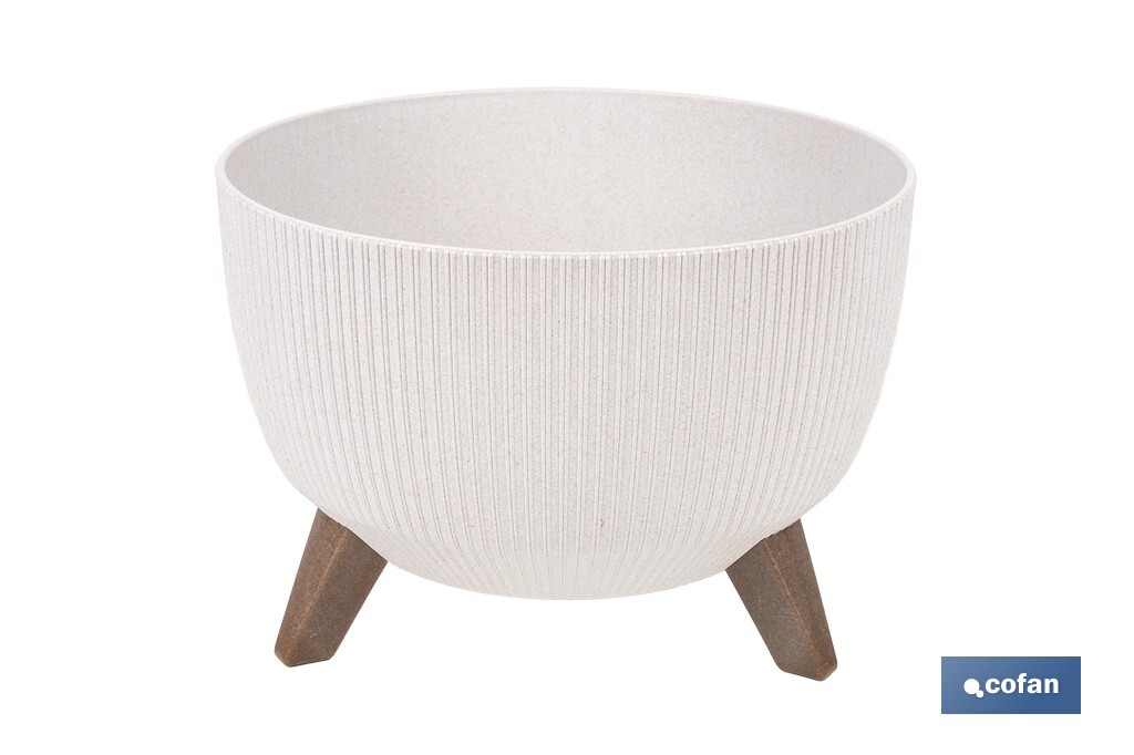 MACETA CON PATAS Y FILTRO DE DRENAJE COLOR BLANCO WPC Ø 290 X 230 MM 9,3 L venta unitaria