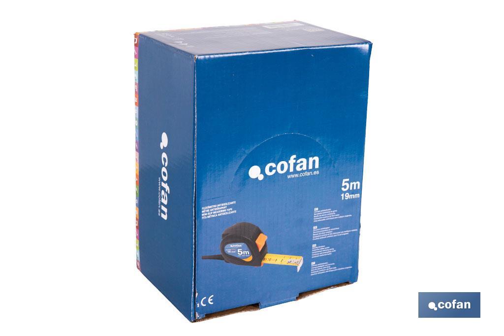 EXPOSITOR DE FLEXÓMETROS ANTIDESLIZANTES 19 MM X 5 M 12 UDS.