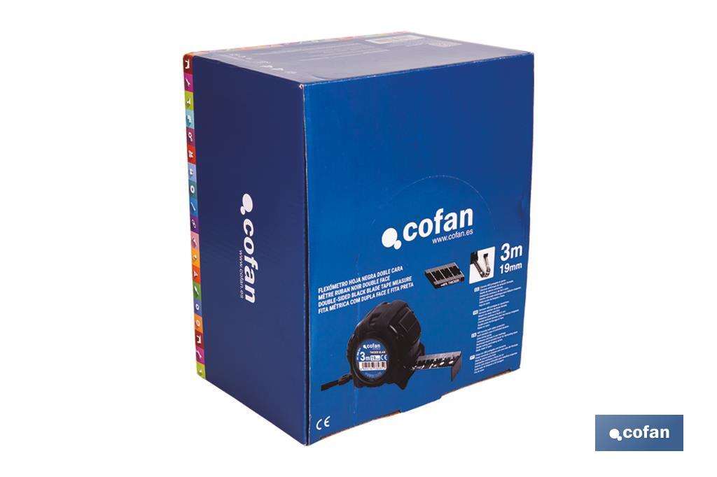 EXPOSITOR FLEXÓMETRO ESTÁNDAR 25 MM X 5 M 12 UDS.