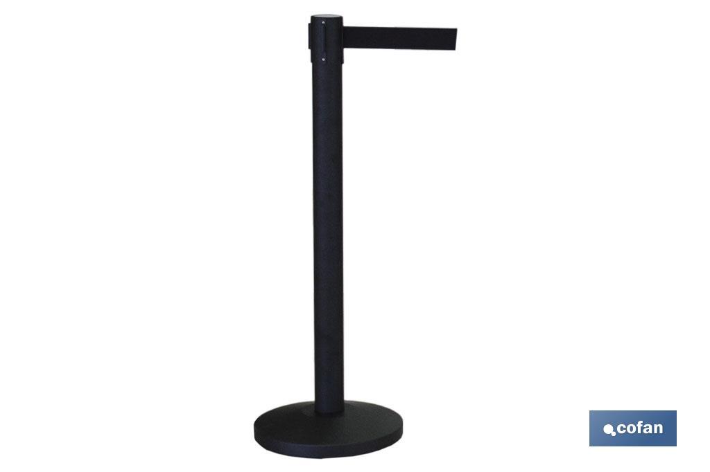 POSTE CINTA EXTENSIBLE NEGRA 2100 mm POSTE CINTA EXTENSIBLE NEGRA 2100 mm