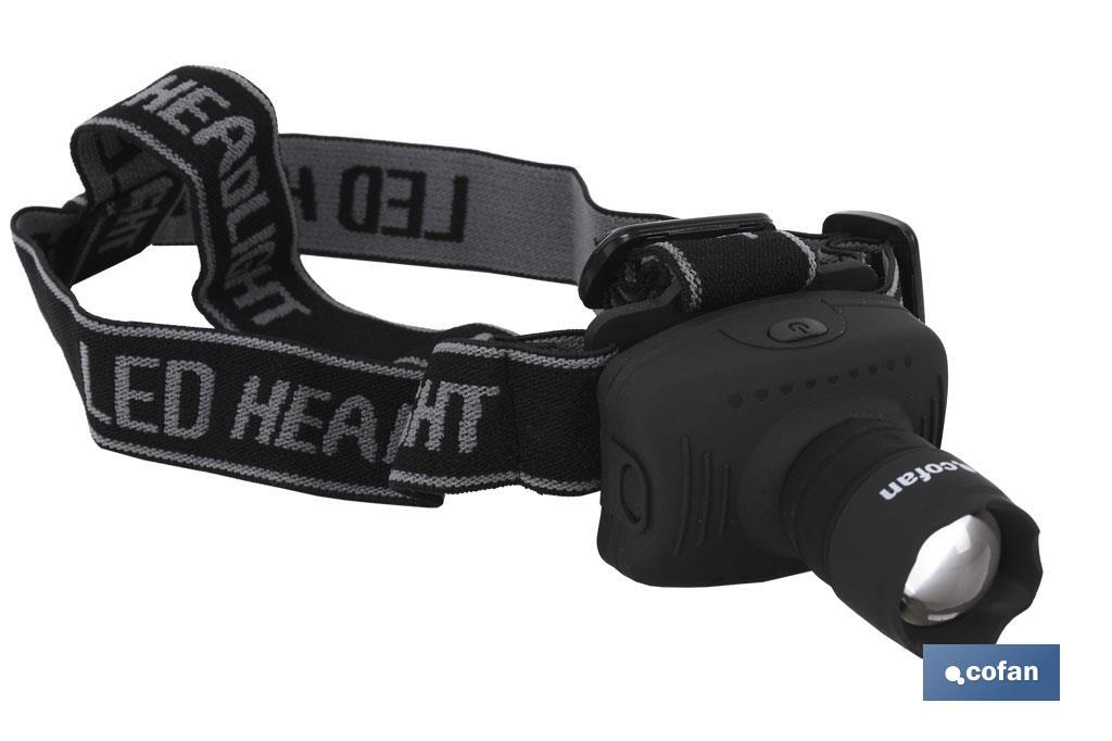 LINTERNA LED DE CABEZA ZOOM 3 FUNCIONES LINTERNA LED DE CABEZA ZOOM 3 FUNCIONES