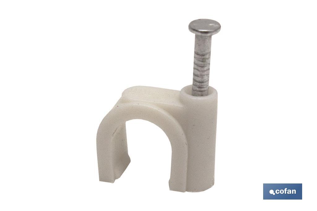 GRAPA PLASTICA CABLE REDONDO 9MM GRAPA PLASTICA CABLE REDONDO 9MM