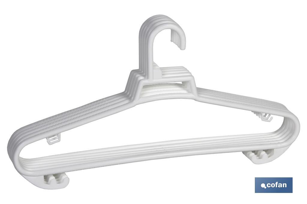 PACK DE 6 PERCHAS BLANCAS  38 X18 CM