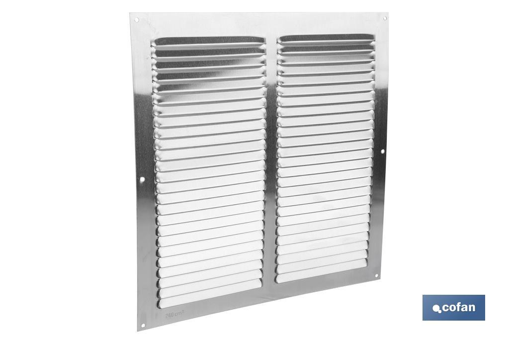 REJILLA DE VENTILACIÓN ALUMINIO 30 X 30 CM